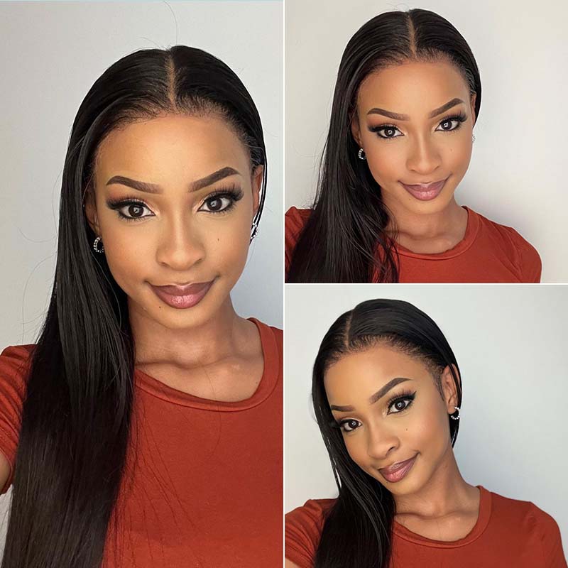 ReadytoGo Glueless 13x4 Full Frontal Lace Straight Peruvian Human Hair Wig - Superlovehair