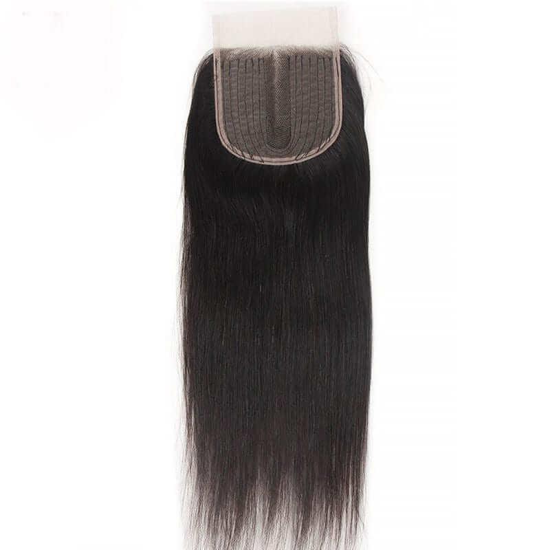 Straight Human Hair 4x1 T Part Lace Closure Only Natural Black - Superlovehair