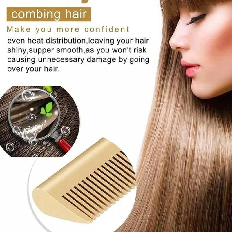 Superlove 2 in 1 Hot Comb Straightener Electric Hair Curler Flat Iron Titanium Alloy Hair Curler Brush - Superlovehair