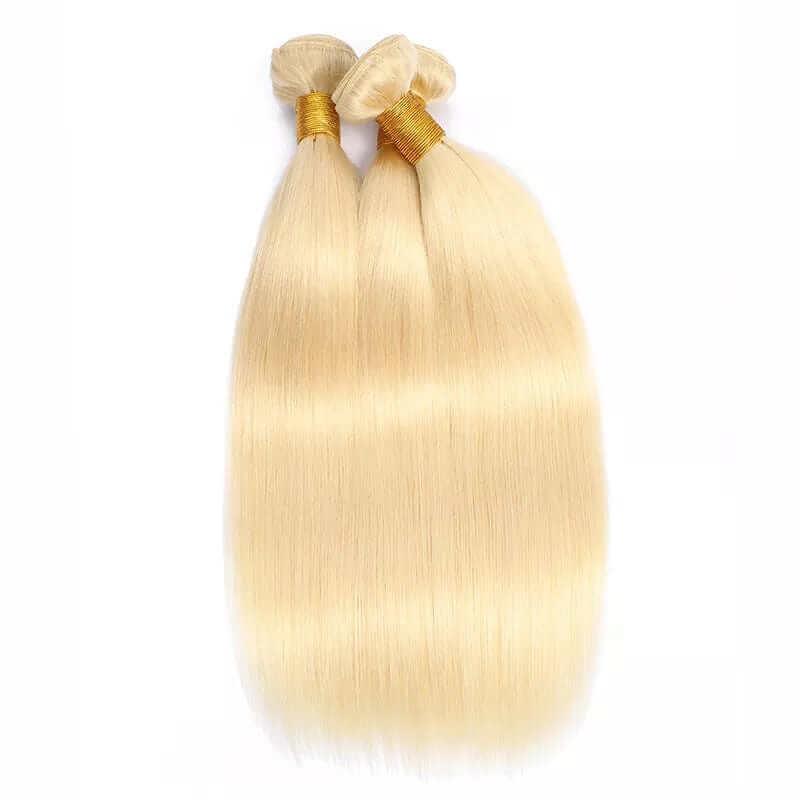 Superlove 613 Bundles 3 Bundles Blonde Brazilian Straight Human Hair Weave 12A Grade - Superlovehair