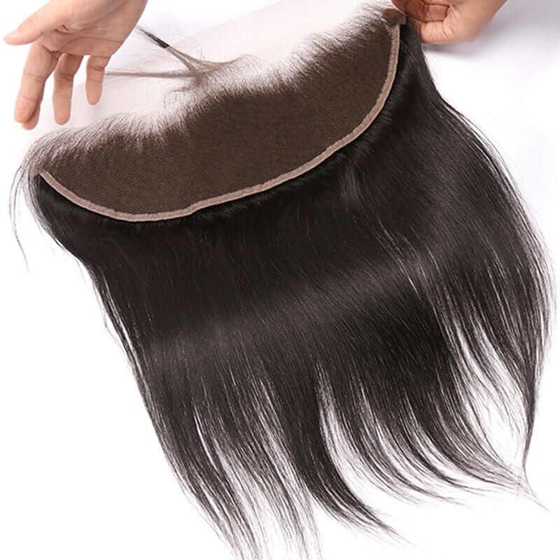 Superlove Hair Peruvian Straight Human Hair Bundles With Frontal Ear to Ear 13X4 Lace Frontal - Superlovehair