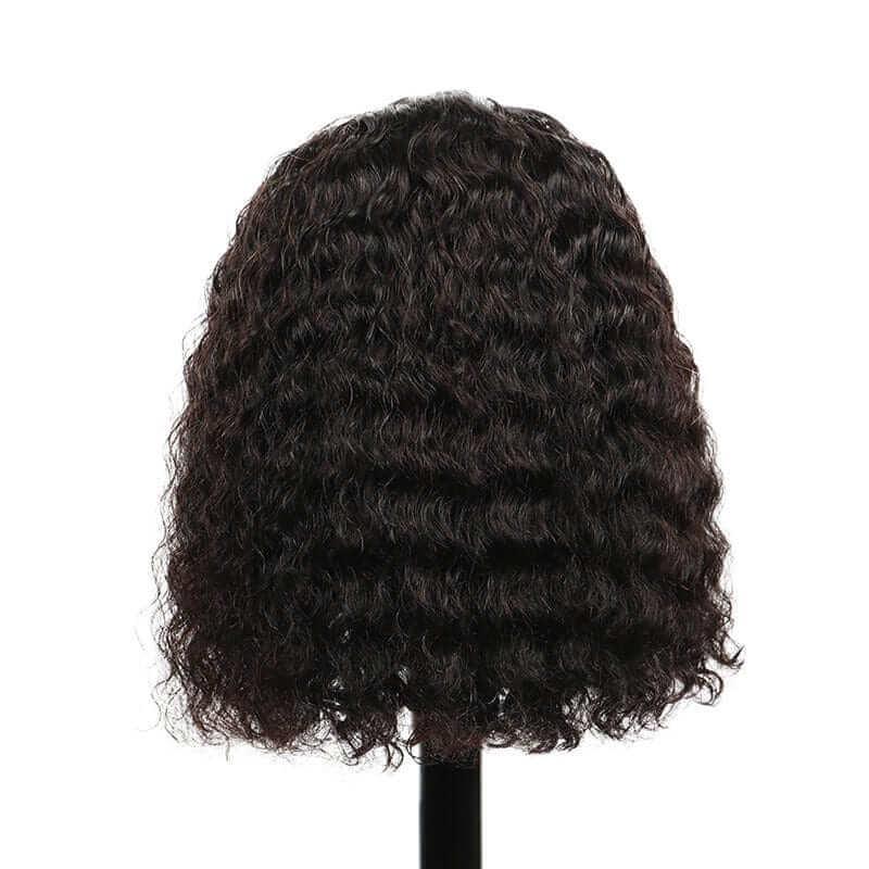 Water Wave Bob Wig 4x4 Lace Closure Human Hair Wigs Brazilian Hair - Superlovehair