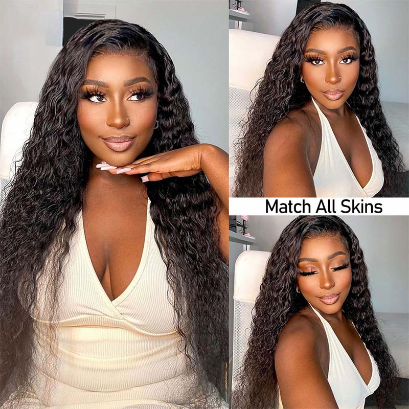 Water Wave Ear to Ear Lace Front Wig Pre Plucked 13x4 Lace Wigs Natural  Hairline Brazilian